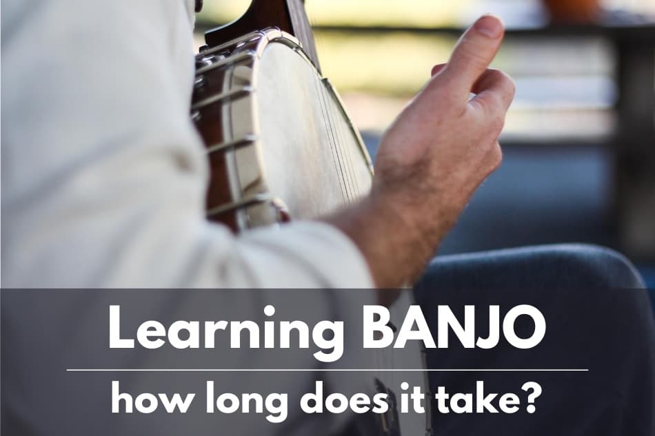 Man learning to play the banjo