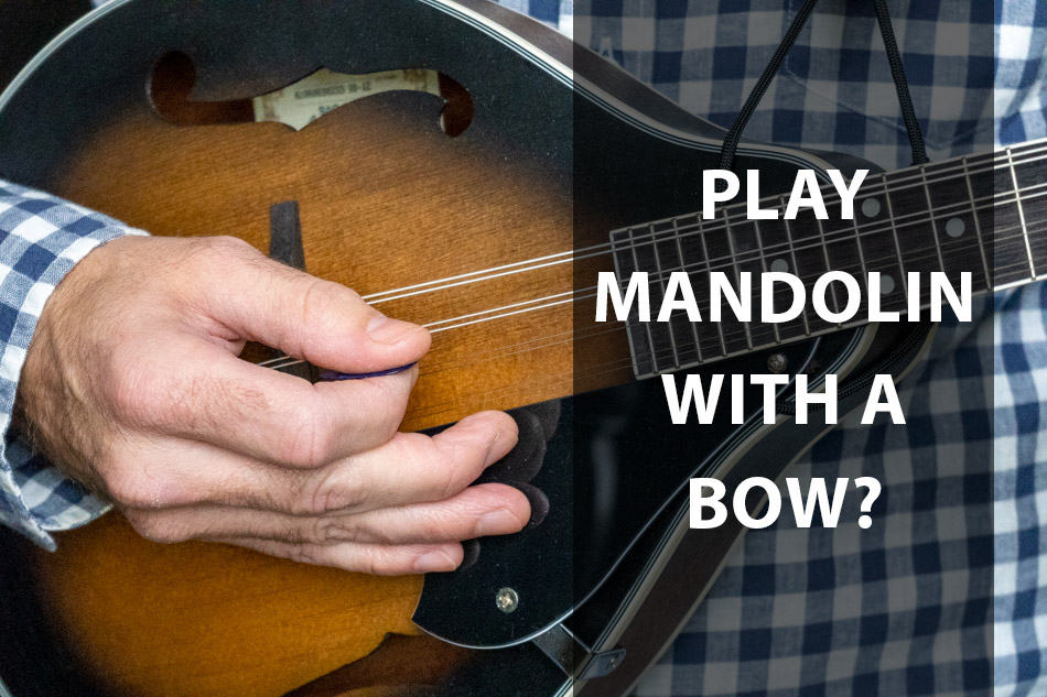 Playing the mandolin